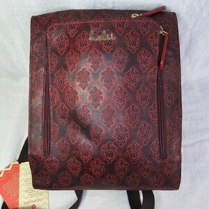 NWT Holii Textured Genuine Leather Handmade Backpack w Adjustable Straps